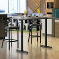 Lancaster Table & Seating LT 30'' x 60'' Reversible Birch/Ash Bar Height Table Kit - 5'' x 22'' Base 349C603B5X2B